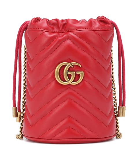 gucci red bucket bag|Gucci bucket bag vintage.